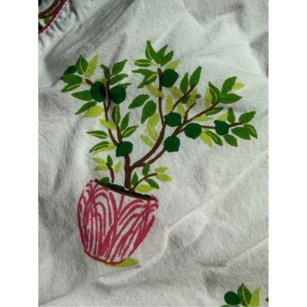 Printfresh White Meyer Lemon Organic Cotton Pajama Shorts M Whimsical Maximalist - Picture 6 of 8